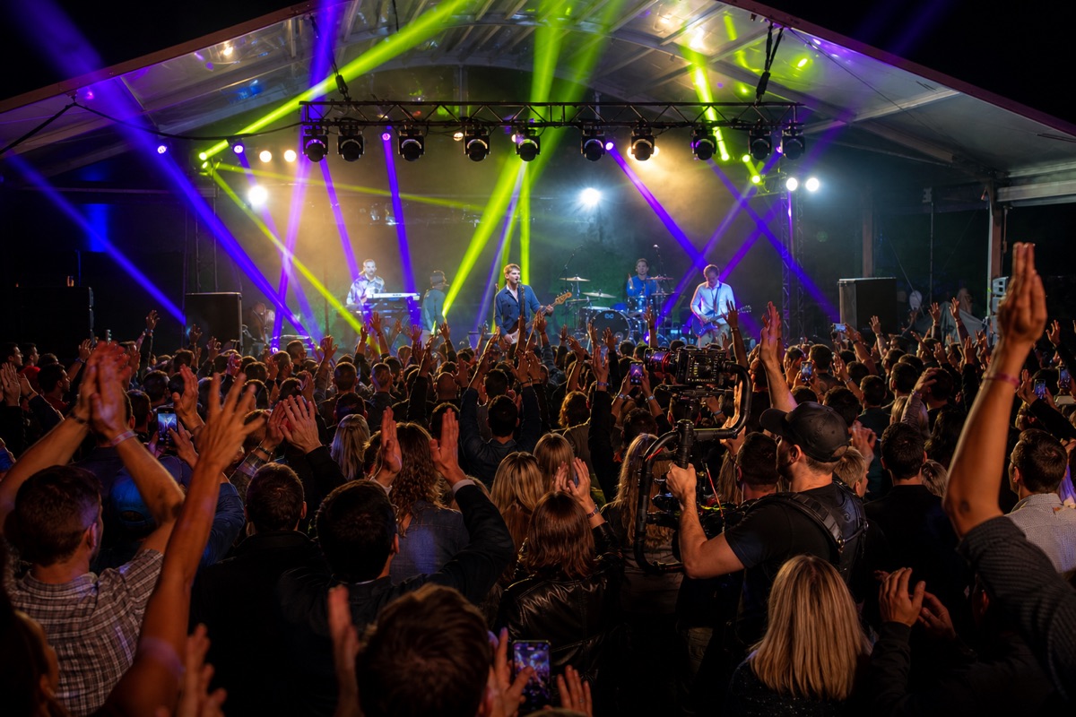 Event recap footage of a corporate general session captured on camera in Southern California